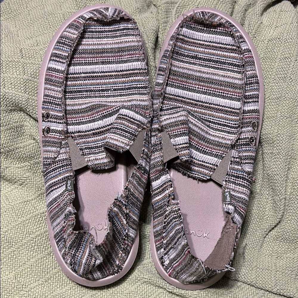 Sanuk Vagabond Sidewalk Surfer Striped Slip-On Shoes